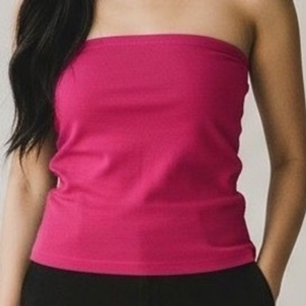 Y2k SM Express Sexy Hot Pink Tube Top Bratz Barbie Babydoll Hip Hop Grunge Alt